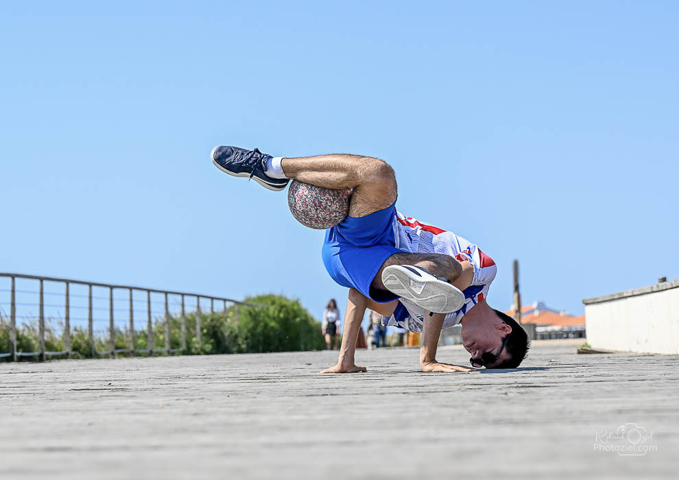 Photographe professionnel de foot freestyle