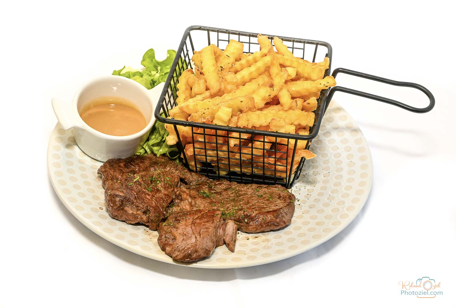 Photo de steak frite par Photographe culinaire en Vendée