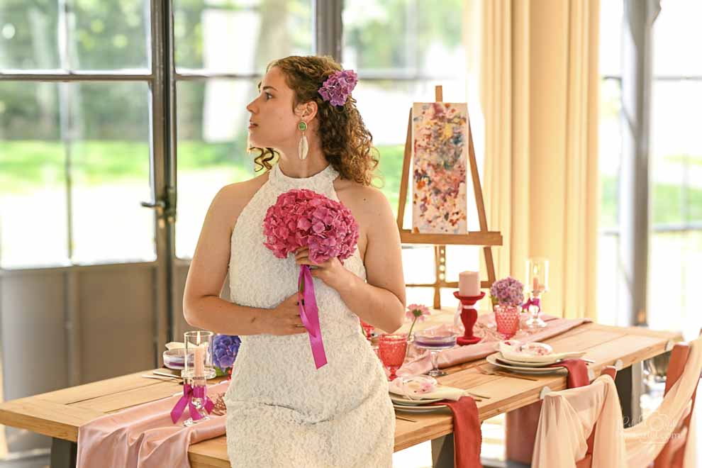 Photo de mariage dans une belle salle